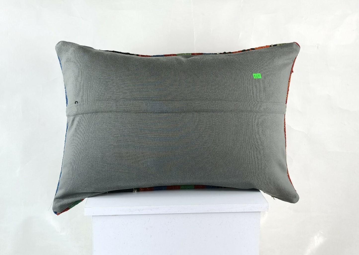 Kilim Pillow Cover 16x24 in Traditional Handmade Anatolian Lumbar Cushion E1275