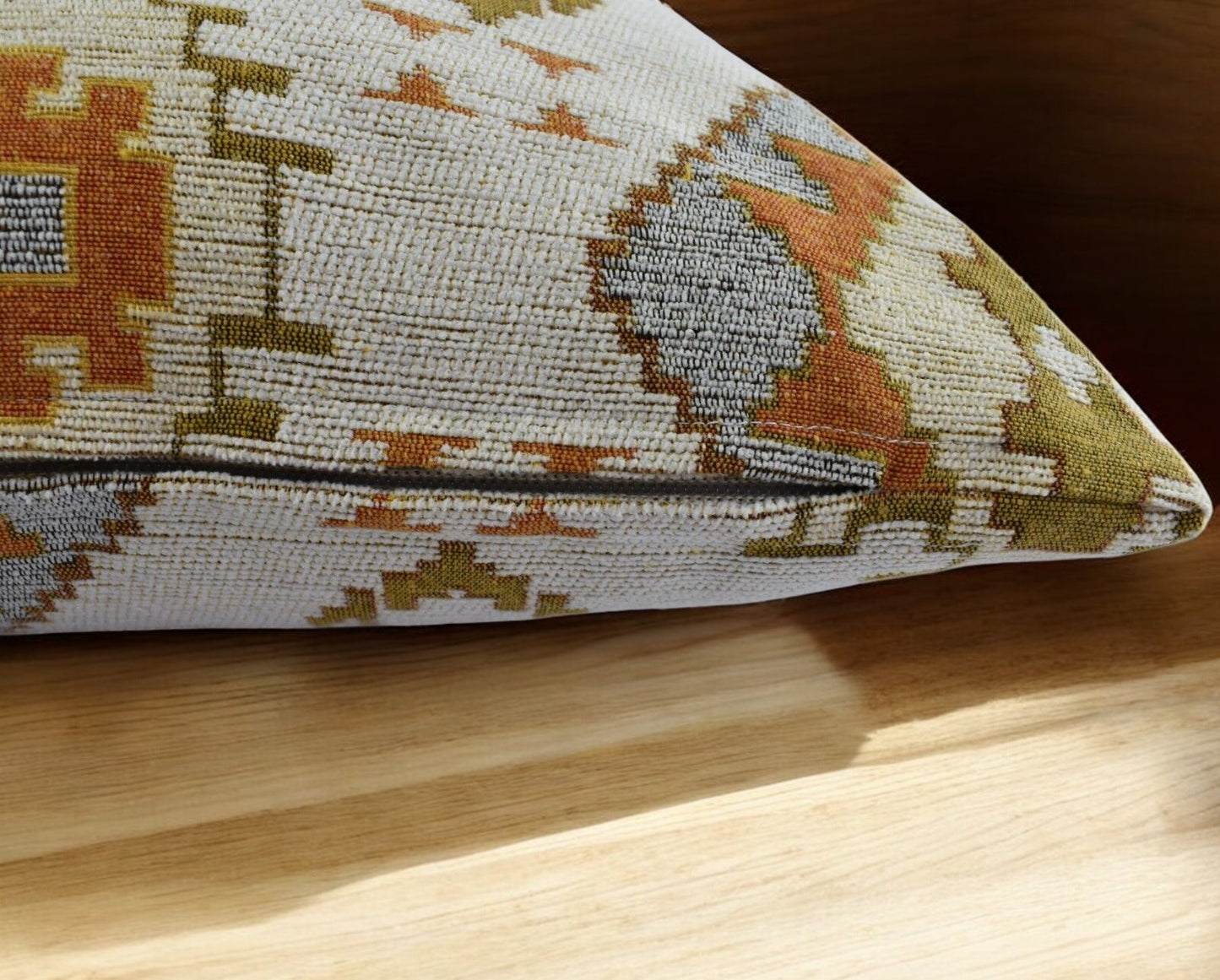 2 pcs/set Kilim Design White Pillow Cover Throw Cushion Sofa Couch Tribal Lumbar