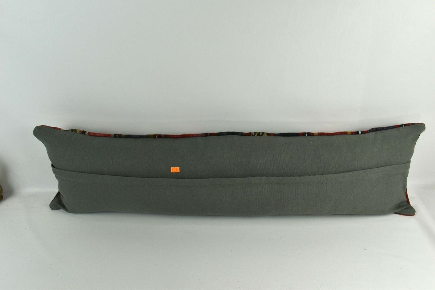 Long Kilim Pillow Cover 12x42 Handmade Oushak Rug Ethnic Ottoman Lumbar A2425