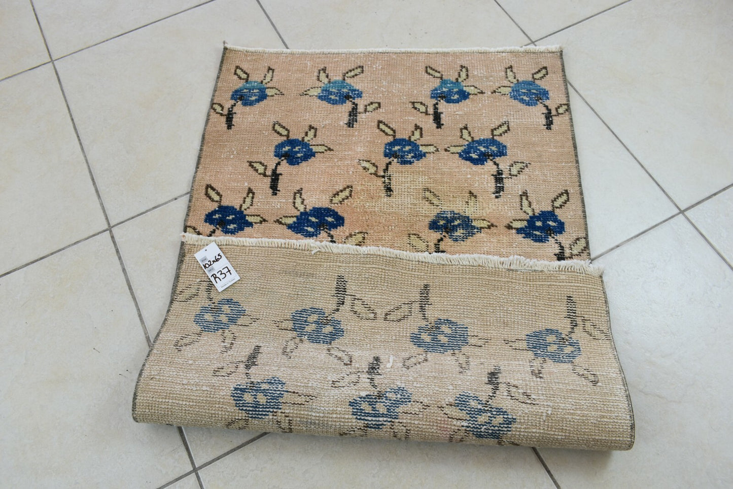 Small Turkish Runner 3.3x2.1 ft Vintage Runner Hallway Runner Handwoven Rug R37