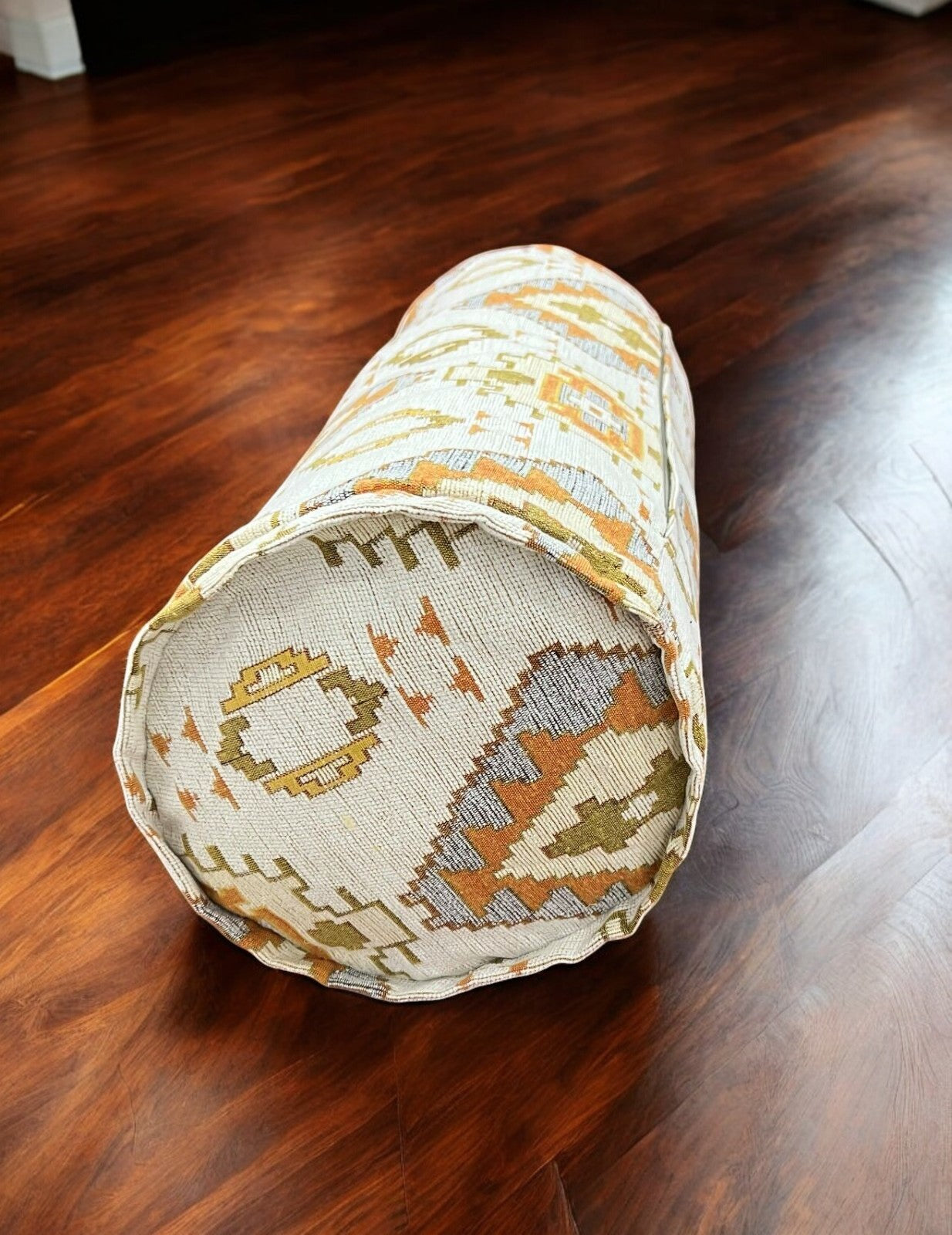 Bolster Pillow Cover Woven Soft Fabric Pattern Ethnic Tribal Oriental Bolster