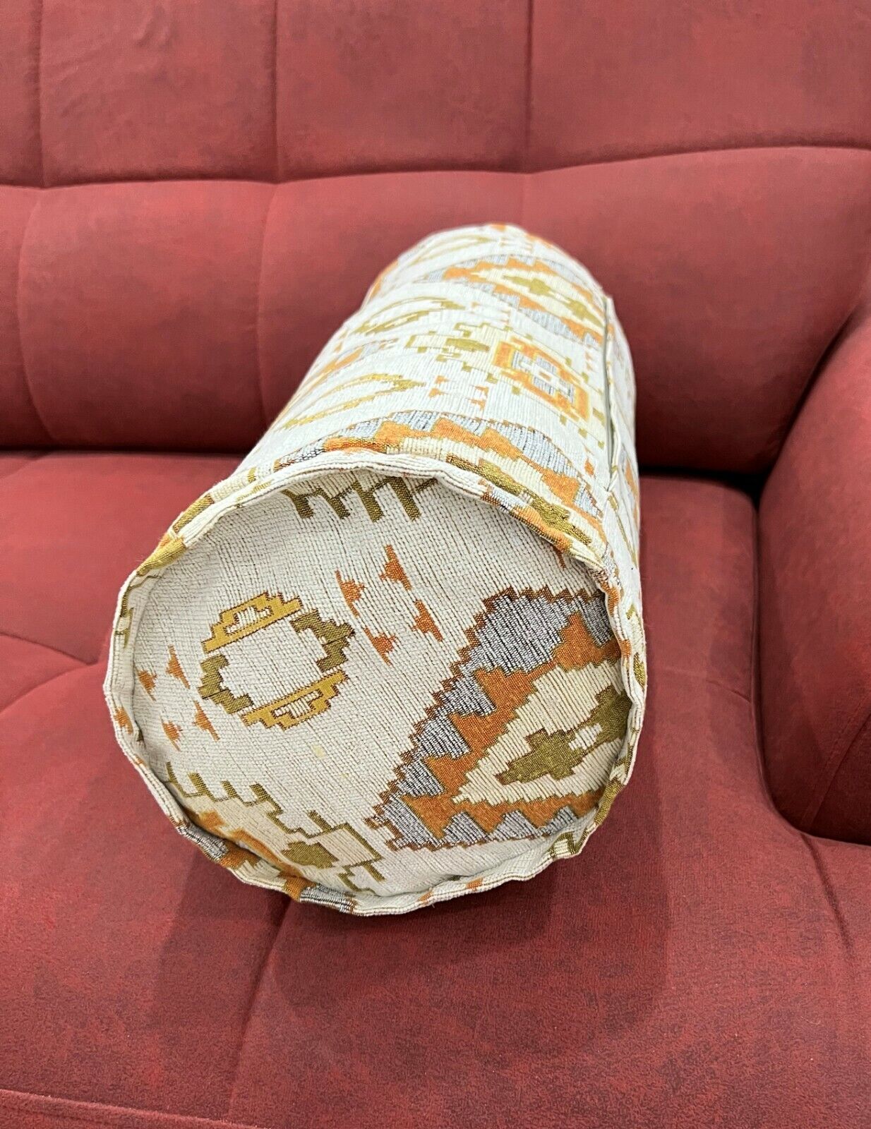 Bolster Pillow Cover Woven Soft Fabric Pattern Ethnic Tribal Oriental Bolster