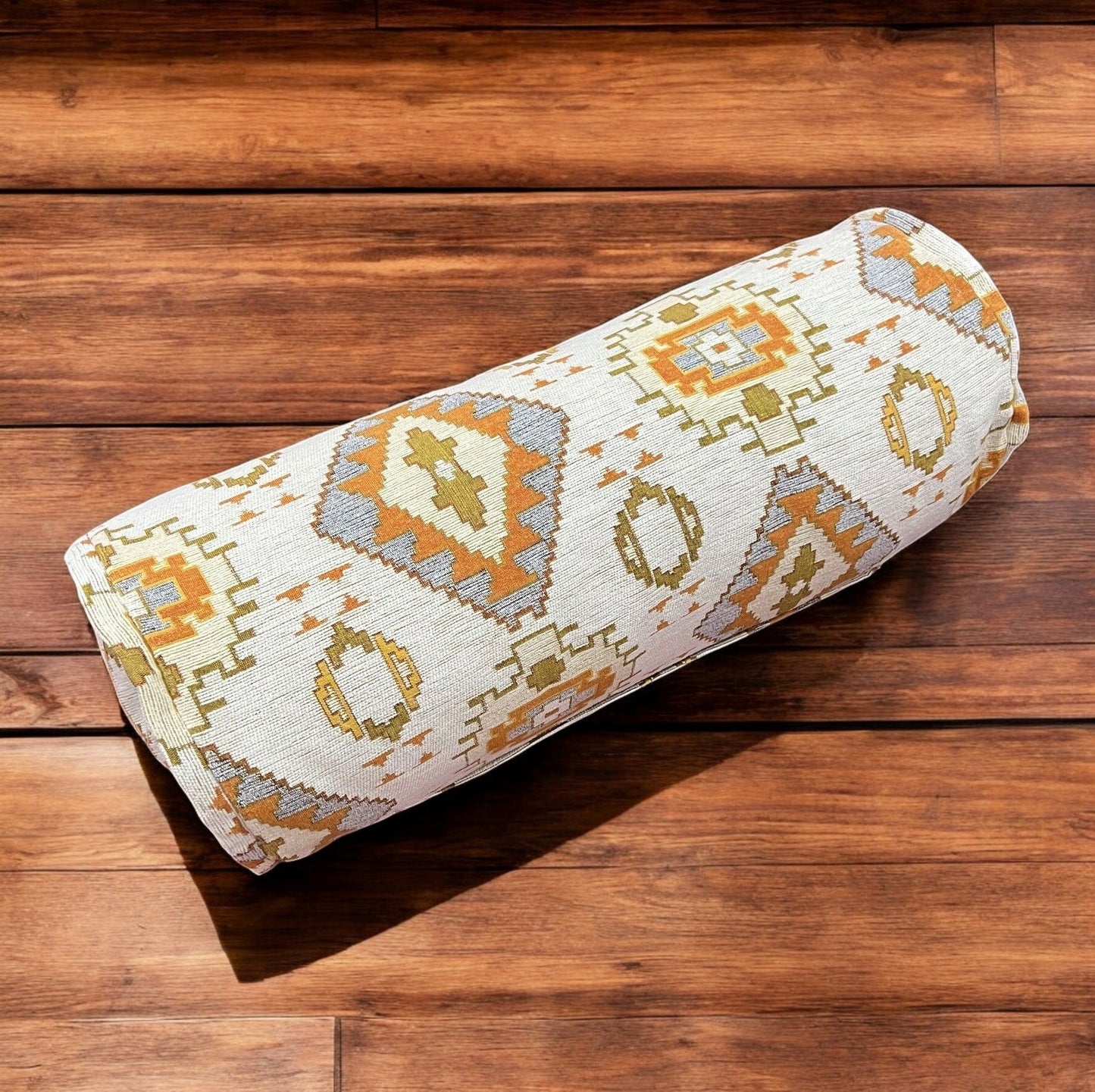 Bolster Pillow Cover Woven Soft Fabric Pattern Ethnic Tribal Oriental Bolster