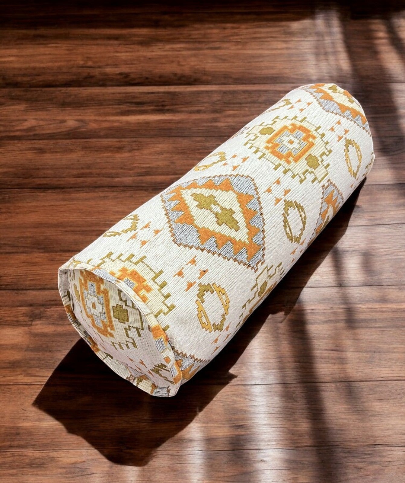 Bolster Pillow Cover Woven Soft Fabric Pattern Ethnic Tribal Oriental Bolster