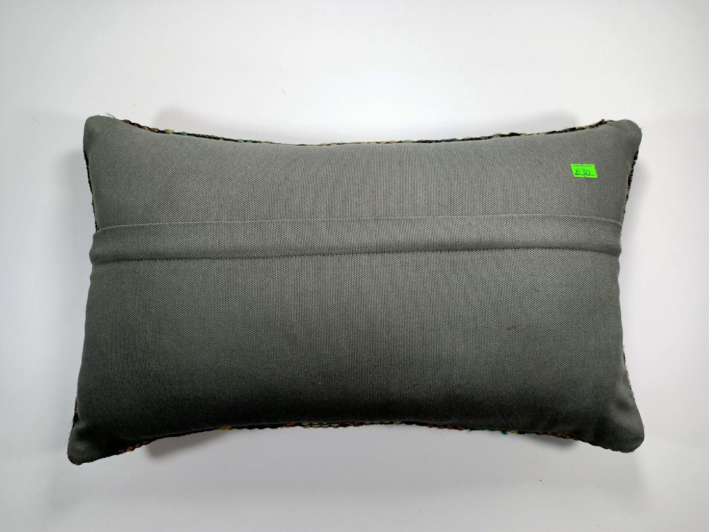 Kilim Pillow Cover 12x20 Turkish Handmade Sofa Couch Floor Lumbar Cushion E30