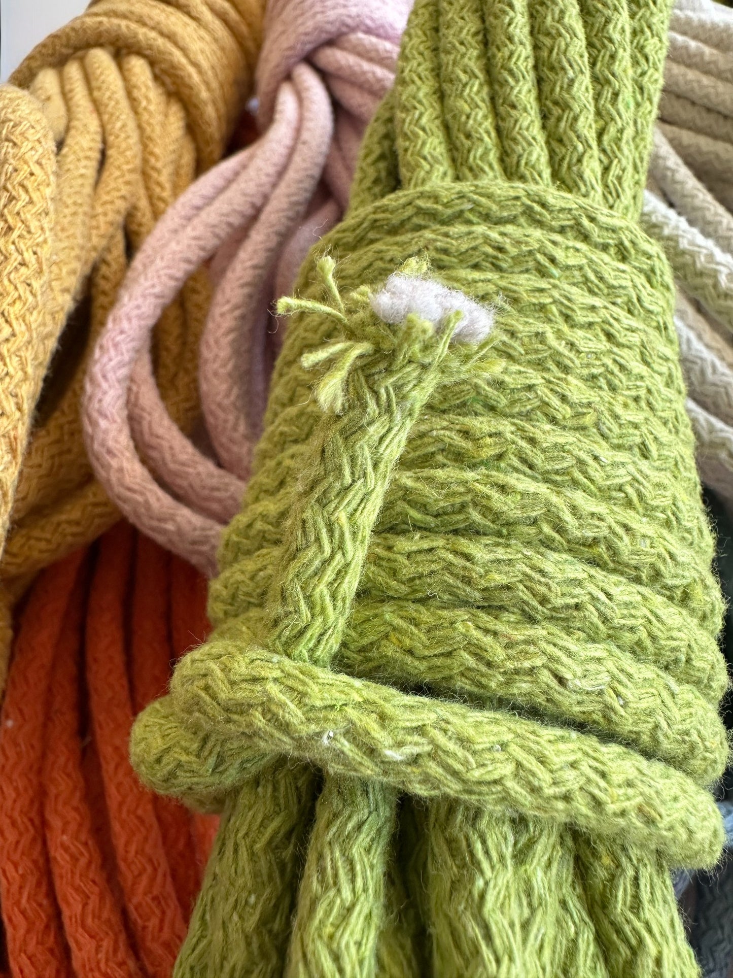 Braided Cotton Rope for DIY - Colorful Rope by the Yard for Baskets, Bowls, and Sewing Projects