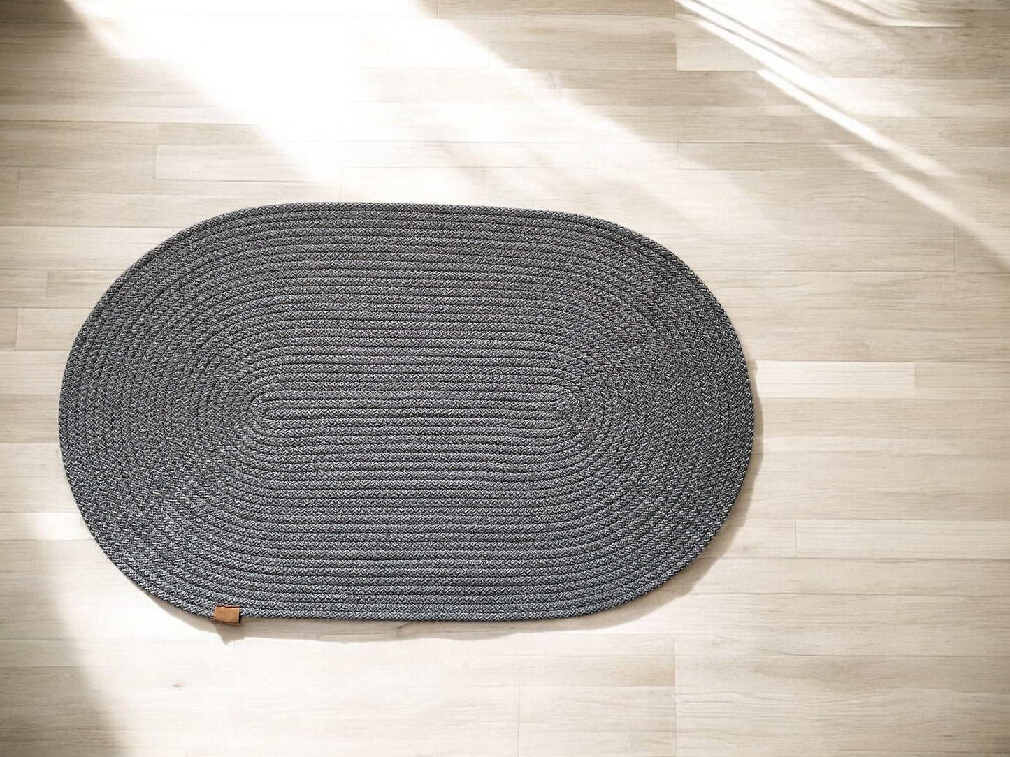 Custom Made Oval Rope Doormat - Jute, Double-Sided Front Door Mat, Colorful Indoor Rug