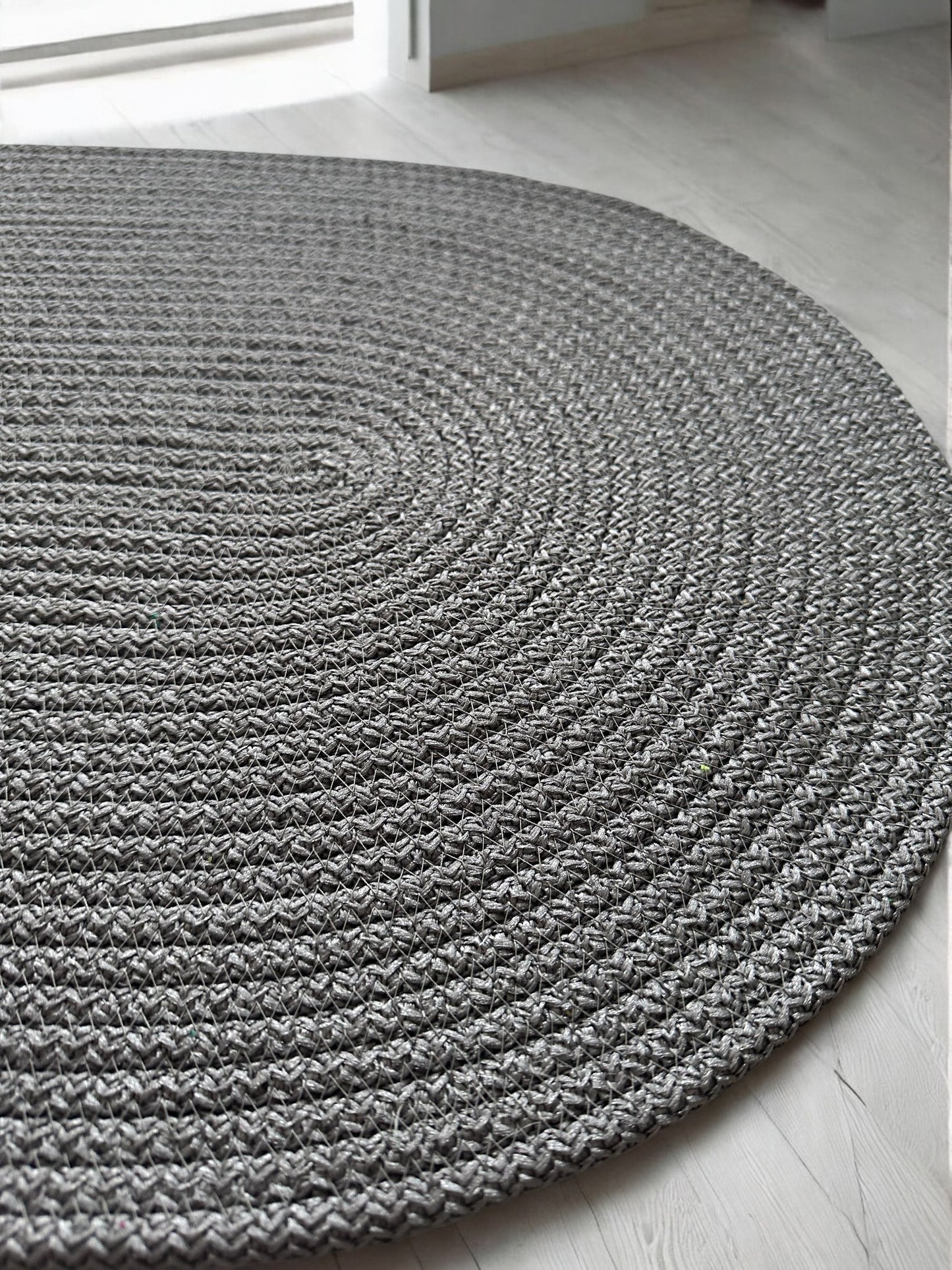 Custom Made Oval Rope Doormat - Jute, Double-Sided Front Door Mat, Colorful Indoor Rug