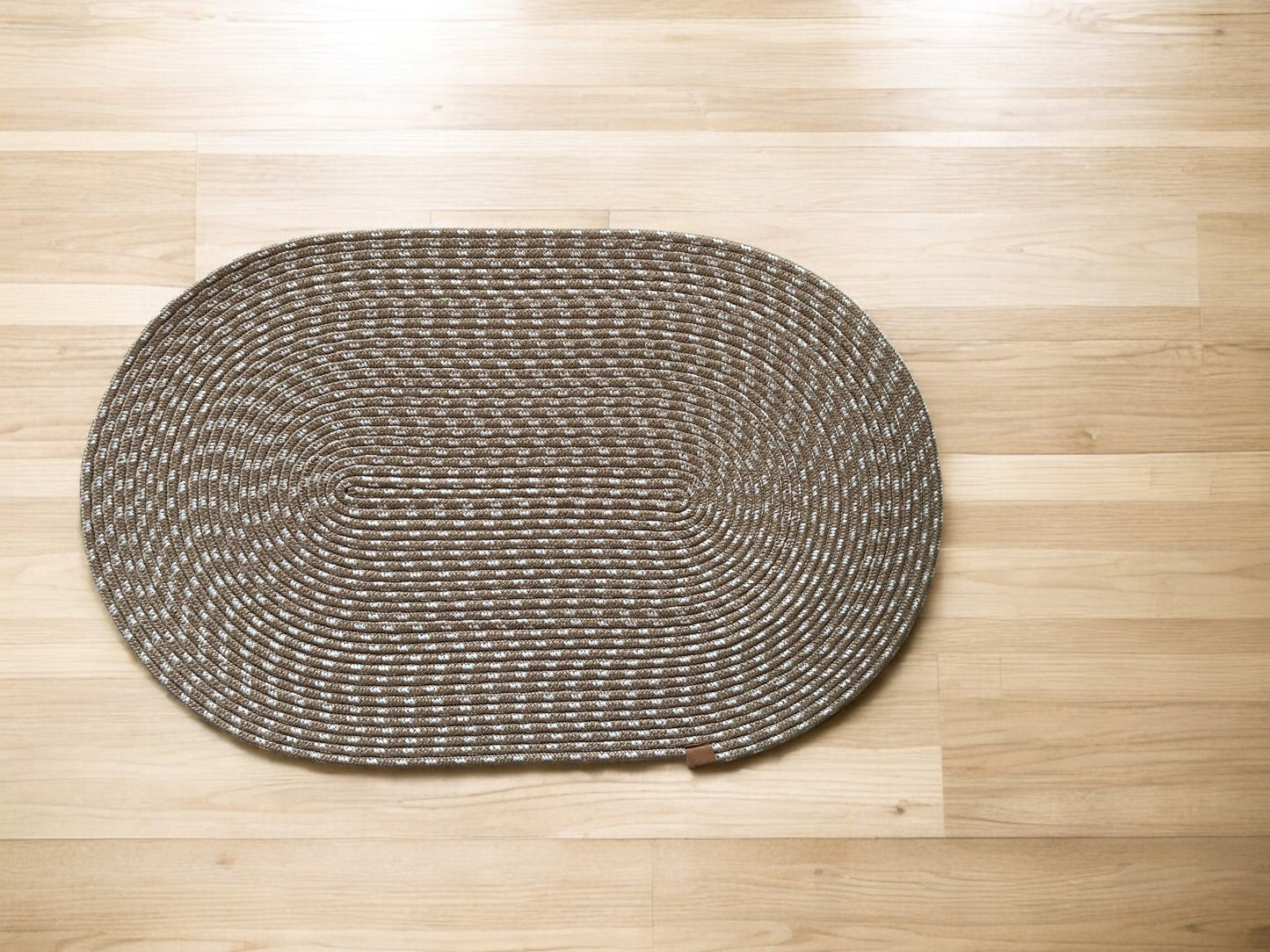 Custom Made Oval Rope Doormat - Jute, Double-Sided Front Door Mat, Colorful Indoor Rug