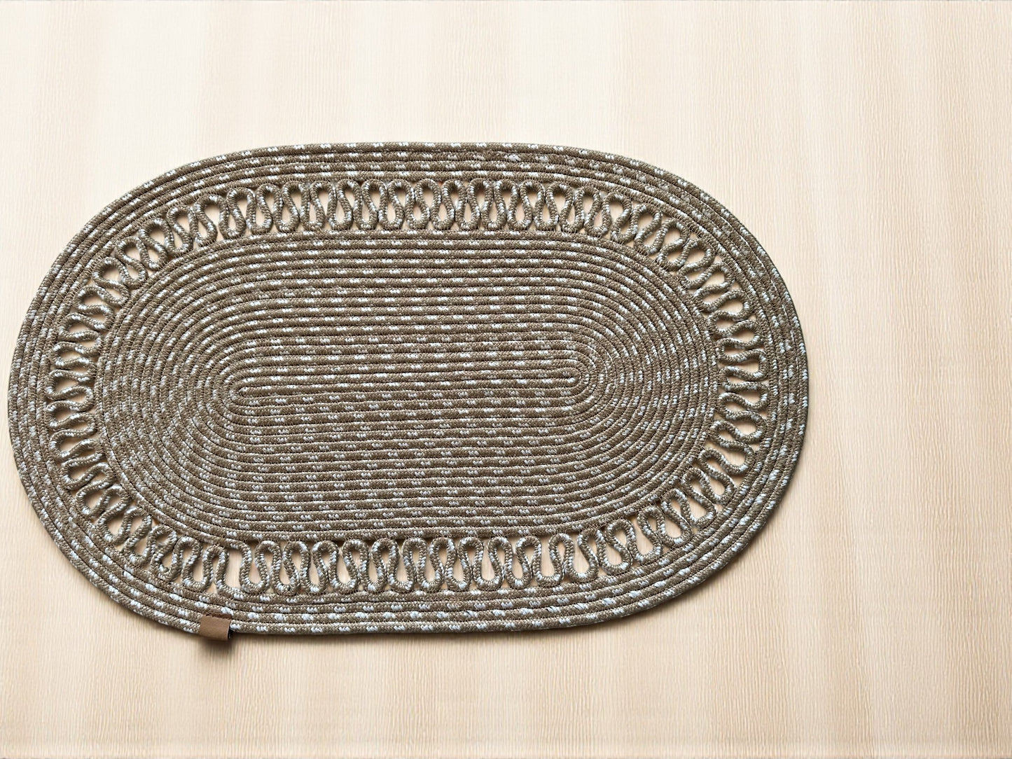 Custom Size Oval Rope Doormat - Jute, Double-Sided Indoor Mat, Colorful Rug for Entryway