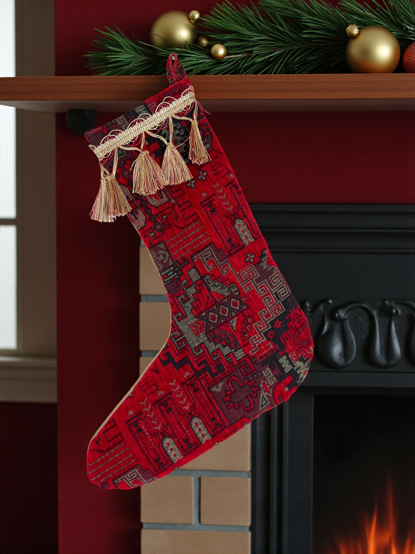 Kilim Design Christmas Tree Skirt | Custom Xmas Tree Skirt | Holiday Decor | Christmas Ornaments & Gifts