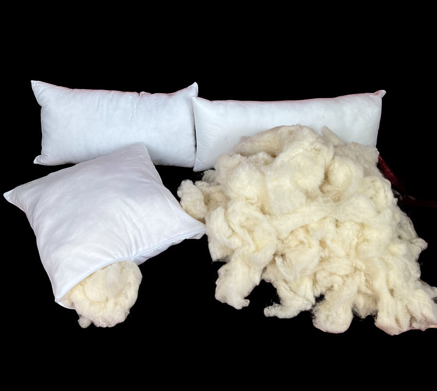 Wool Pillow Insert - Natural Wool Filled Lumbar and Throw Pillow Filler