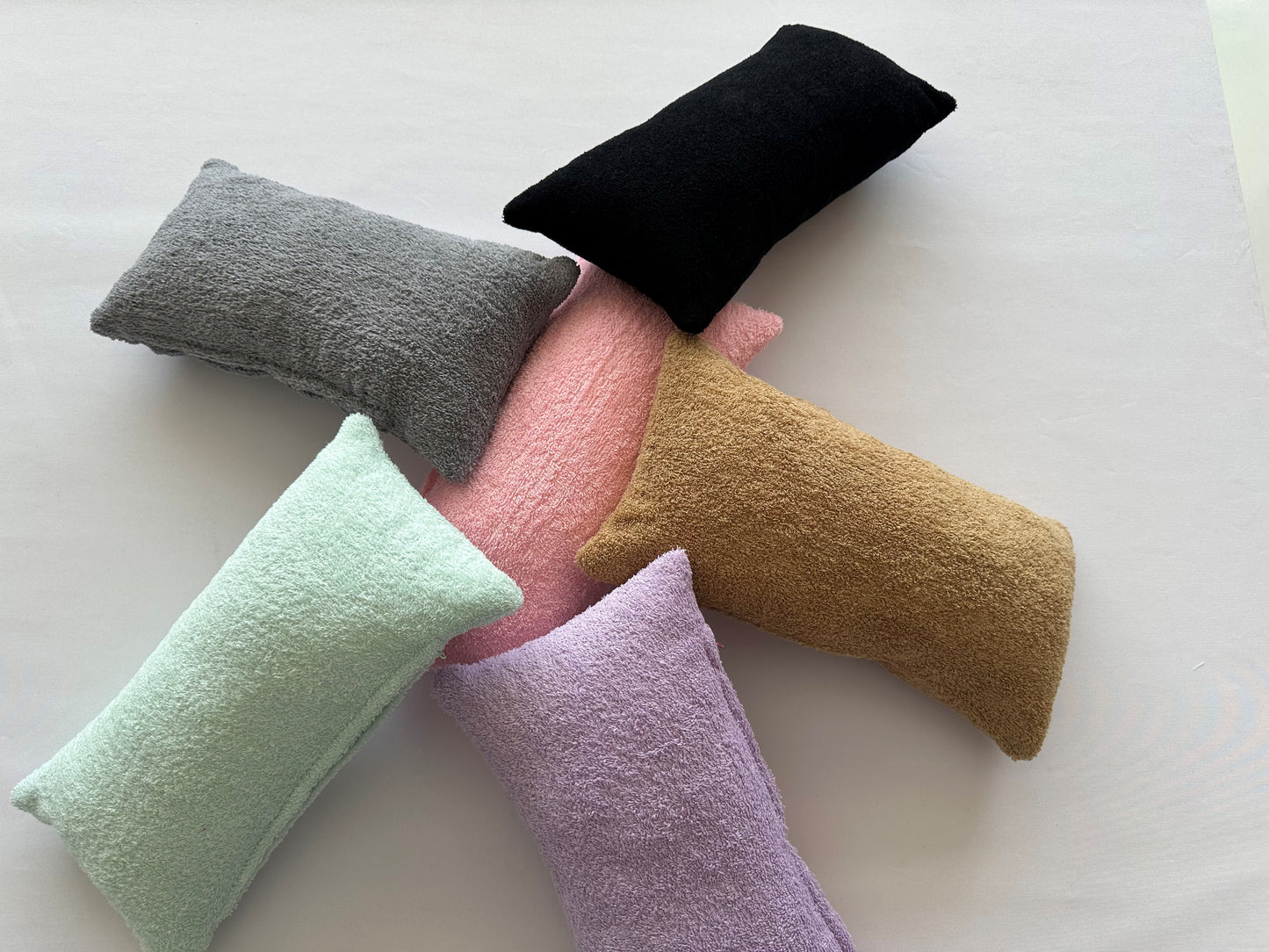Custom Terry Cloth Pillow Cover - Soft Towelling Lumbar & Colorful Towel Pillow Covers (Only Cover)