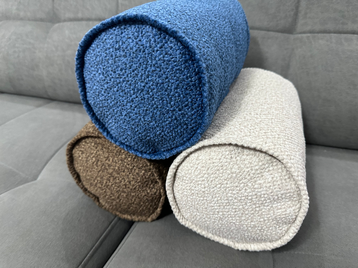 Custom Bolster Pillow Cover - Round Neckroll, Indoor Sofa & Throw Pillow, Custom Size Decorative Bolster