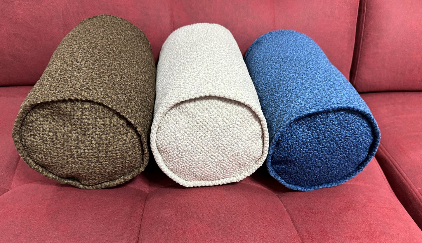 Custom Bolster Pillow Cover - Round Neckroll, Indoor Sofa & Throw Pillow, Custom Size Decorative Bolster