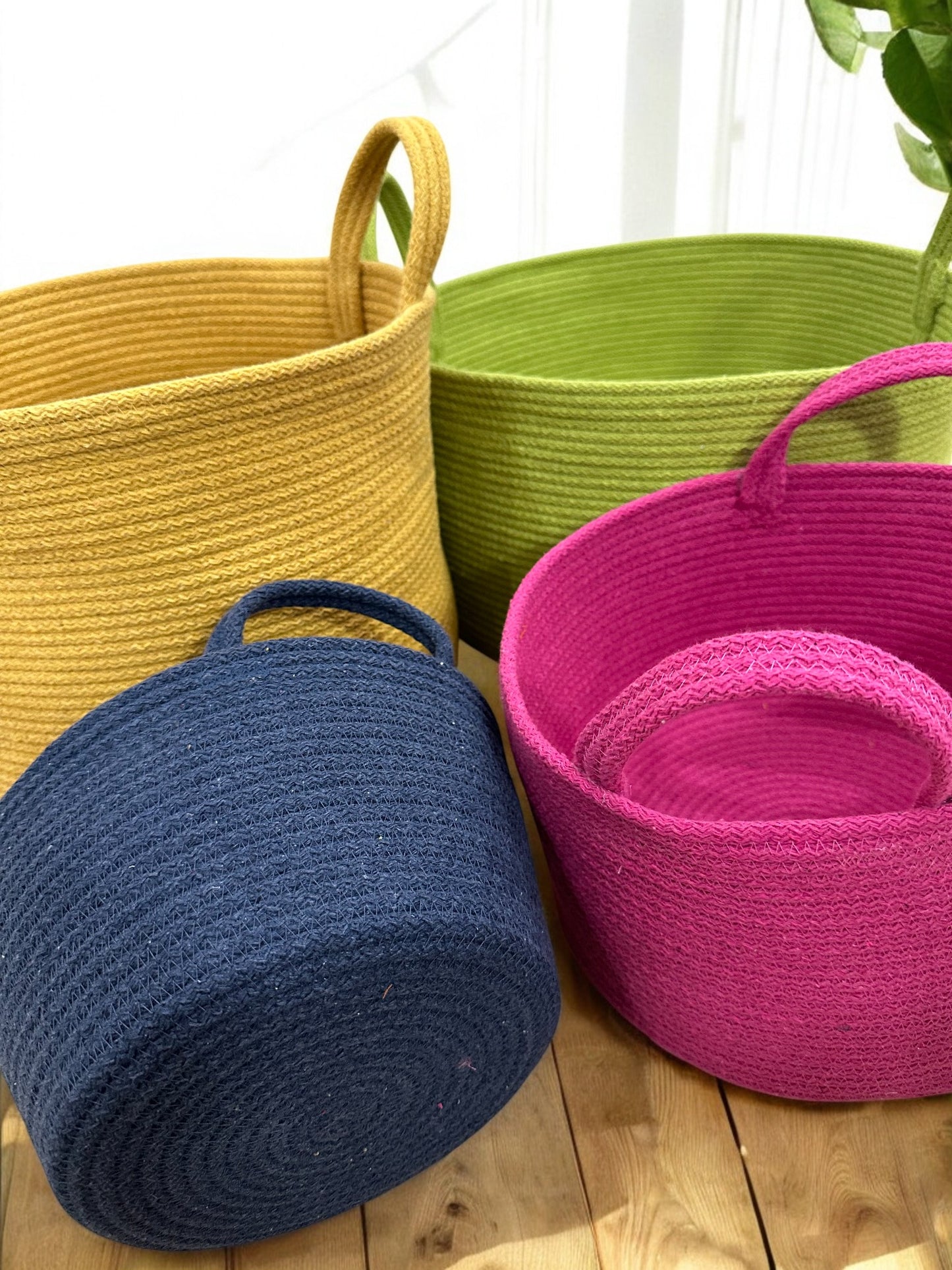 Cotton Rope Storage Basket - Nursery, Toy, and Cloth Organizer, Perfect Gift for Mom