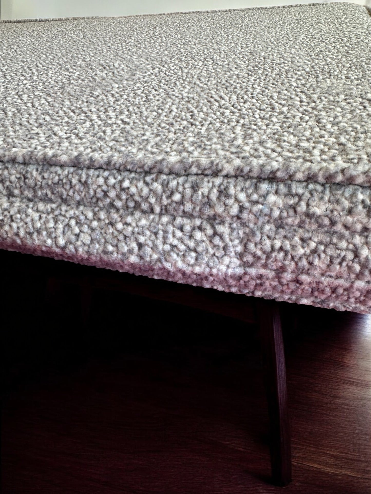 Custom Boucle Bench Cushion Cover - Bay Window & Floor Cushion in Boucle Fabric (Cushion Cover Only)