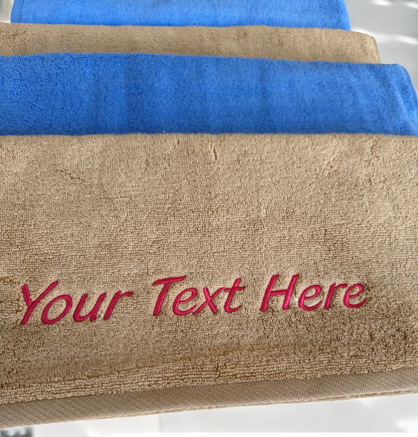 Personalized Terry Towels - Embroidered Monogrammed Hand Towels with Name, Perfect Wedding Gift
