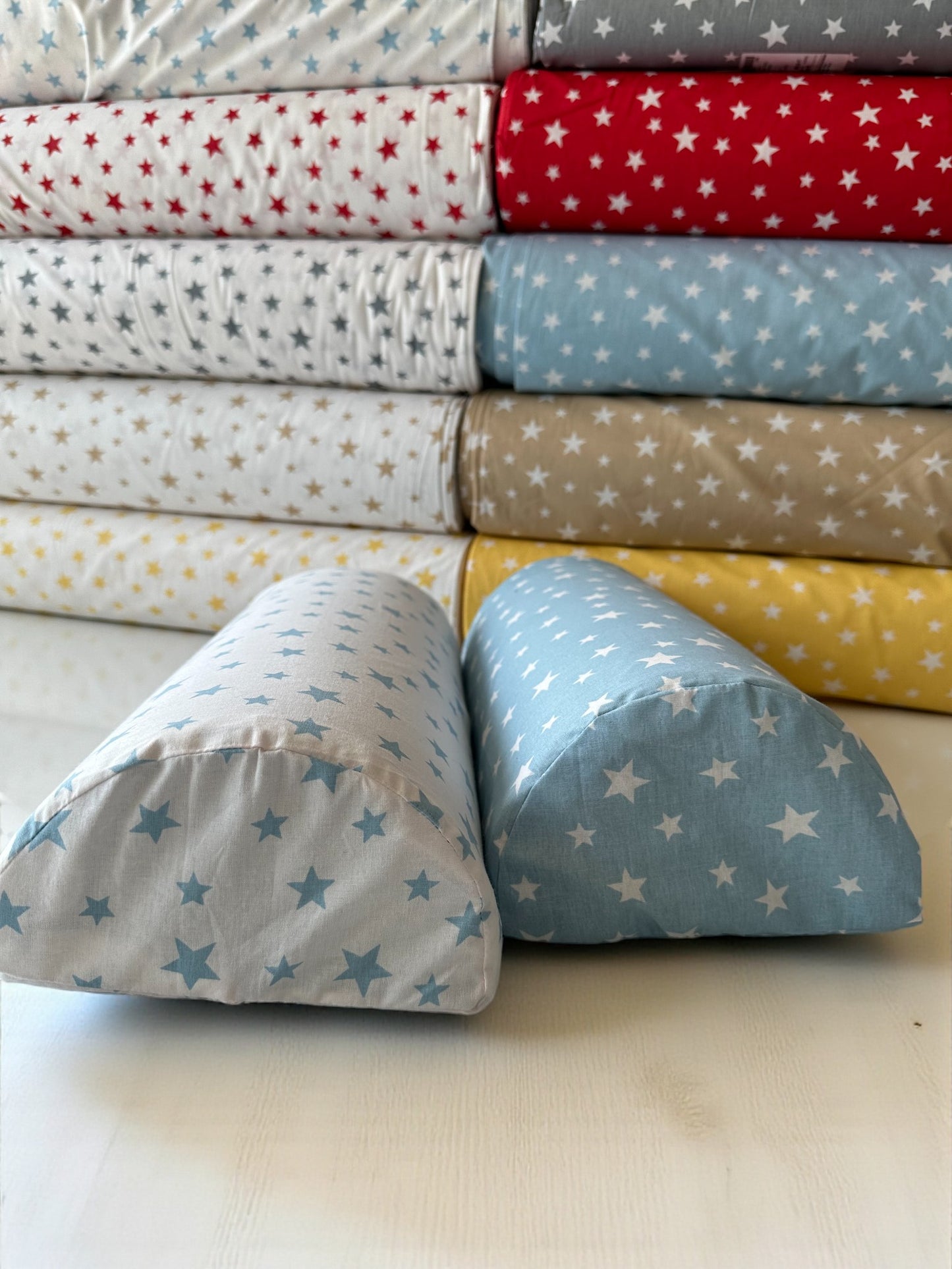 Custom Cotton Half Moon Bolster Pillow Cover - Semi-Round Leg & Knee Support Pillow Case