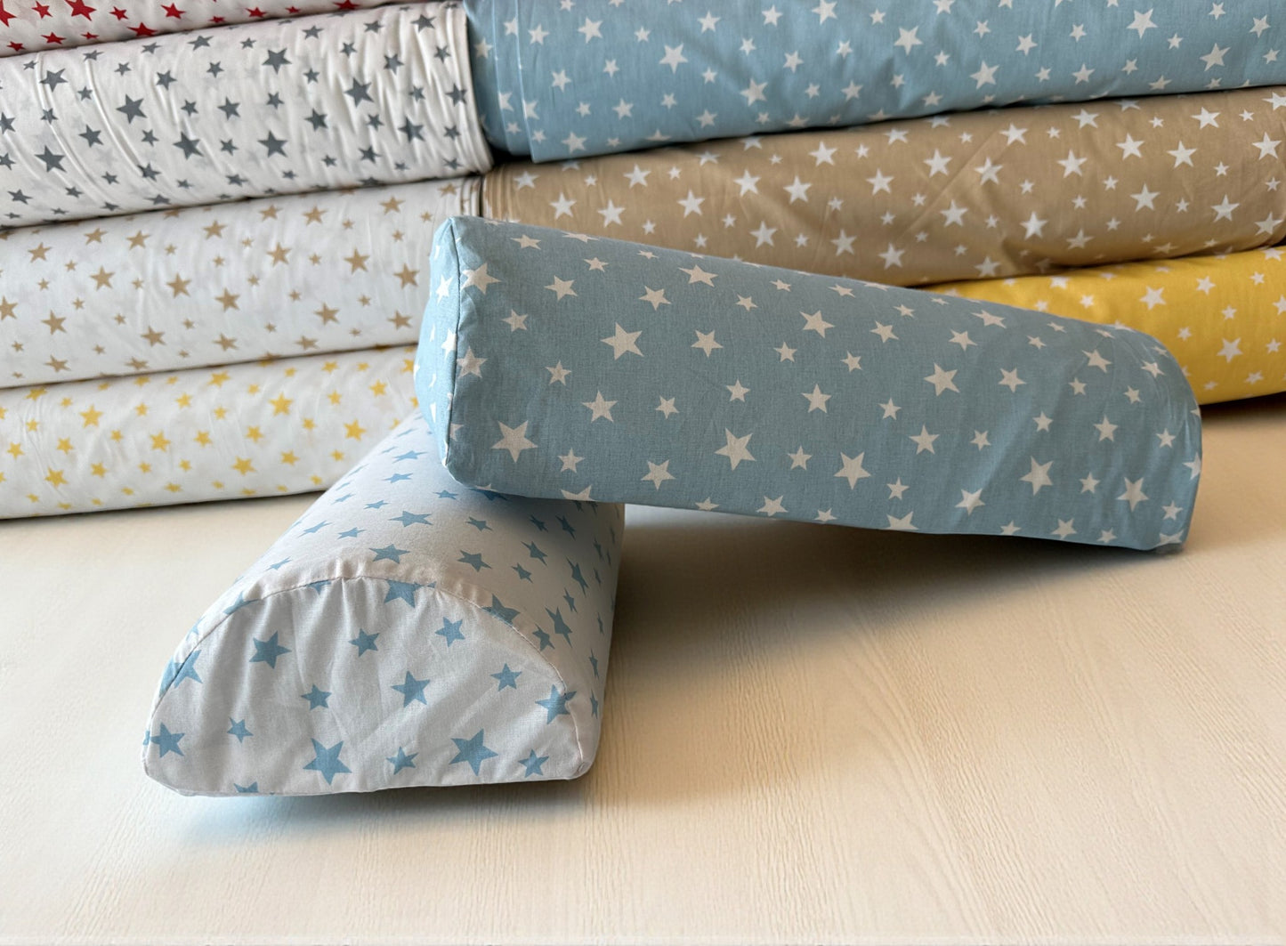 Custom Cotton Half Moon Bolster Pillow Cover - Semi-Round Leg & Knee Support Pillow Case