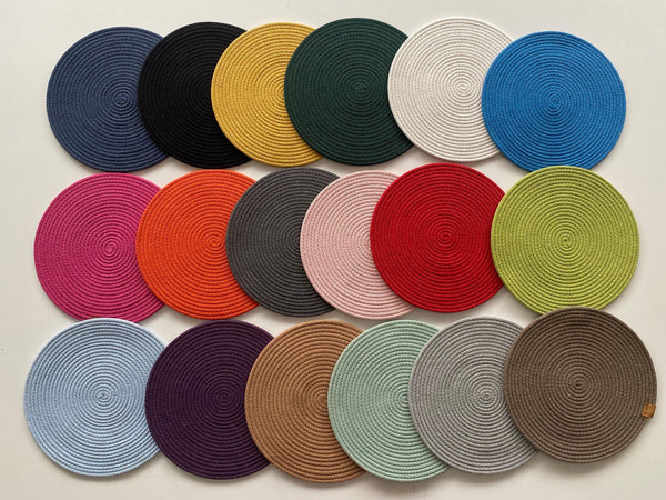Cotton Rope Placemats - Round, Colorful Dining Table Mats, Decorative Placemats for Dining Table Décor