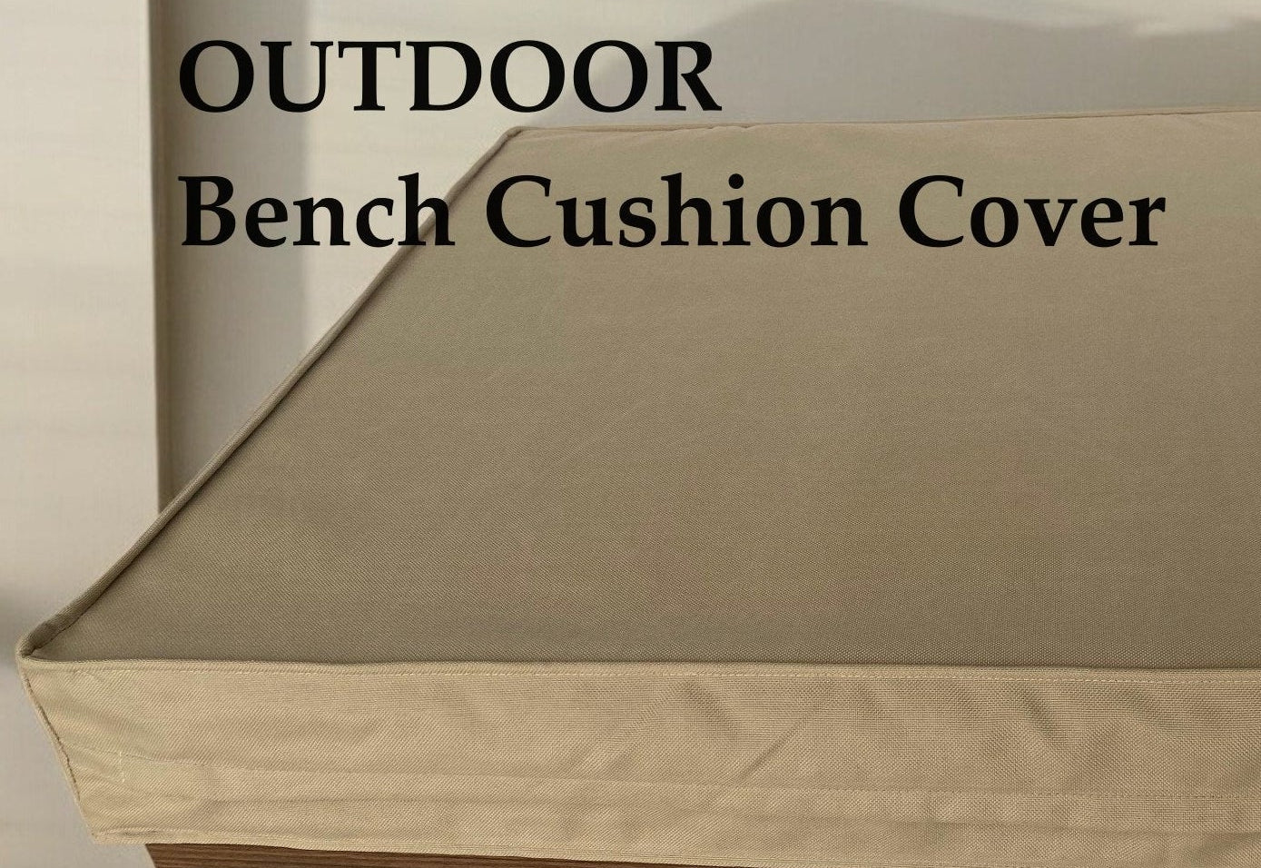 Waterproof Bench Cushion Cover - Bay Window & Floor Cushion in Waterproof Fabric (Cushion Cover Only)