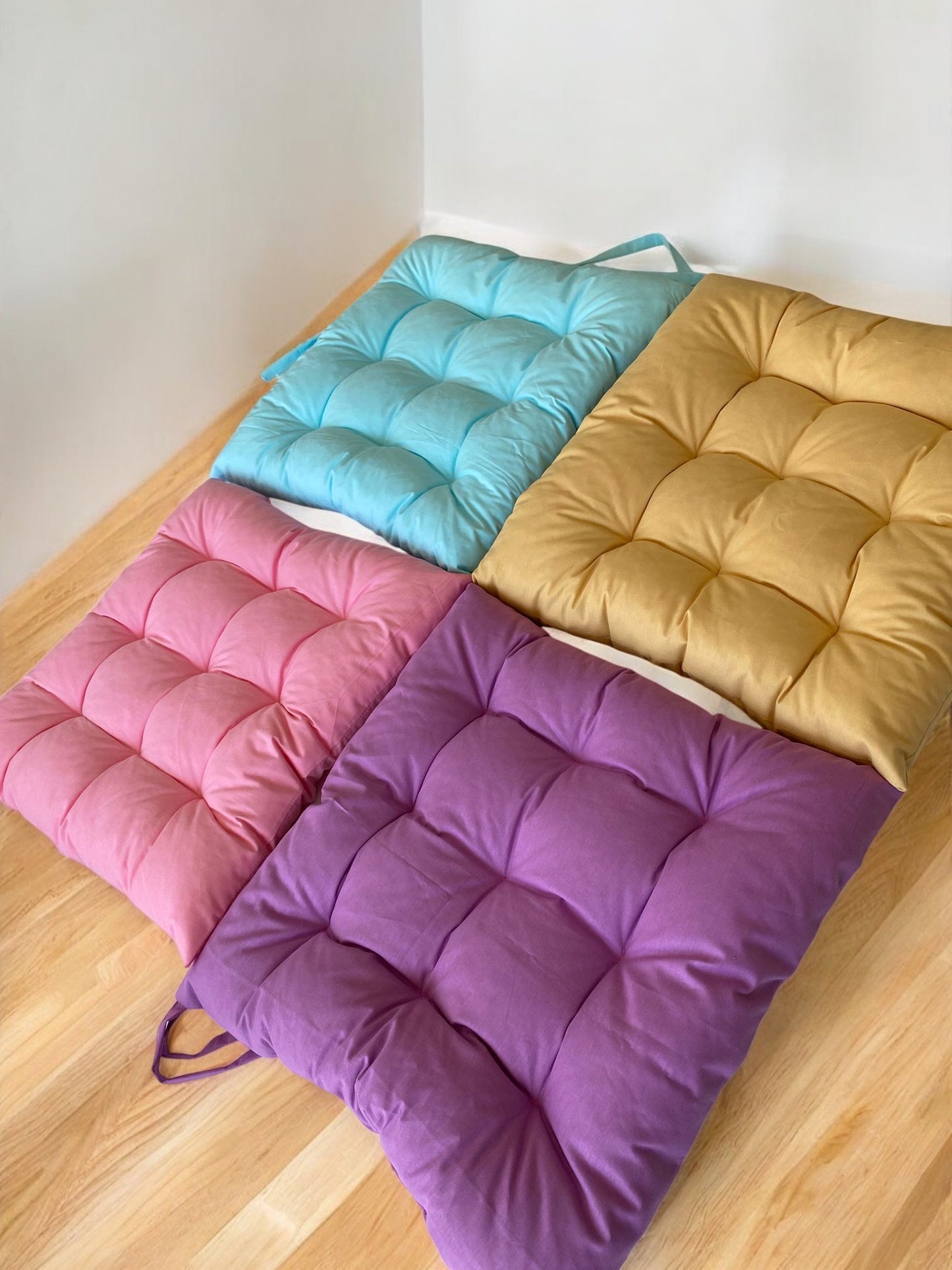 Chair Cushion, Chair Pads, Cotton Chair Cushion, Square Chair Cushion, Seat Cushion, Dining Chair Pad, Chair Seat Pads, Floor Cushions