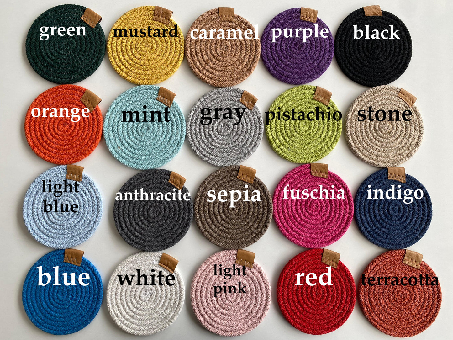 Oval Cotton Rope Placemats - Colorful Dining Table Mats, Decorative Placemats for Dining Table Décor