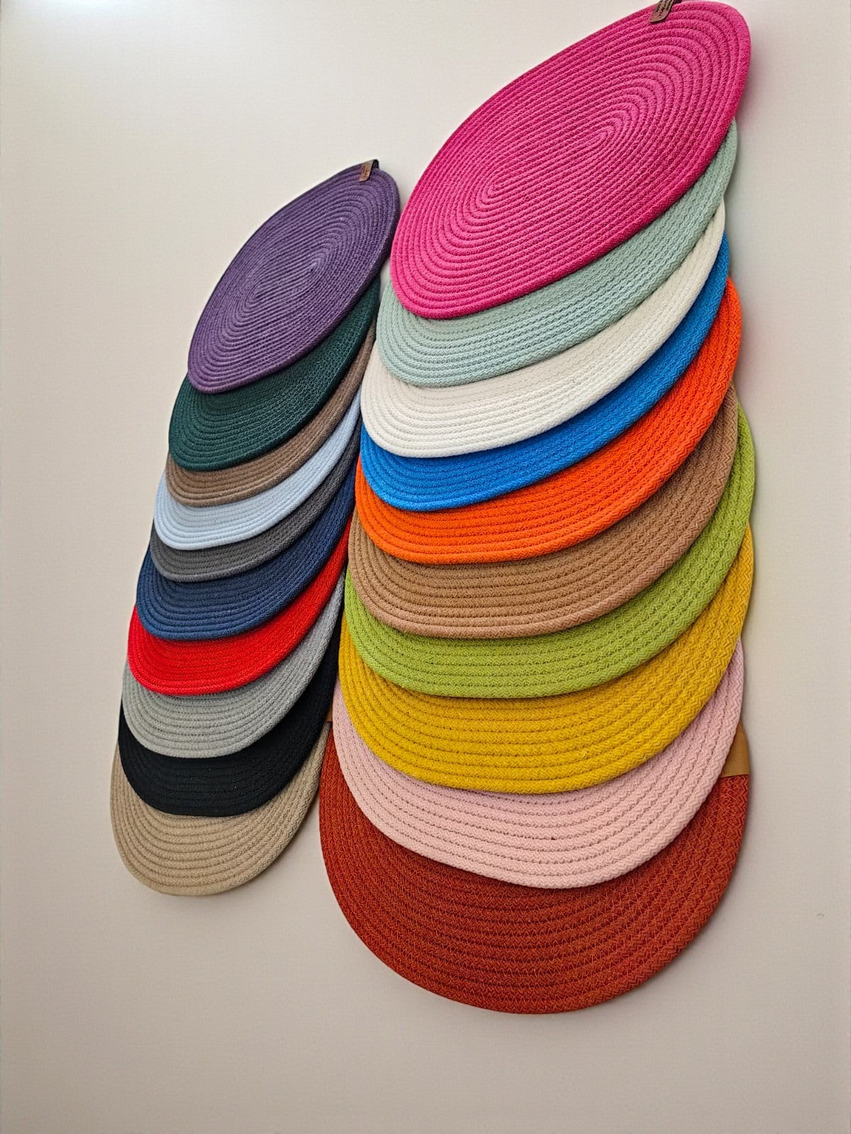 Oval Cotton Rope Placemats - Colorful Dining Table Mats, Decorative Placemats for Dining Table Décor