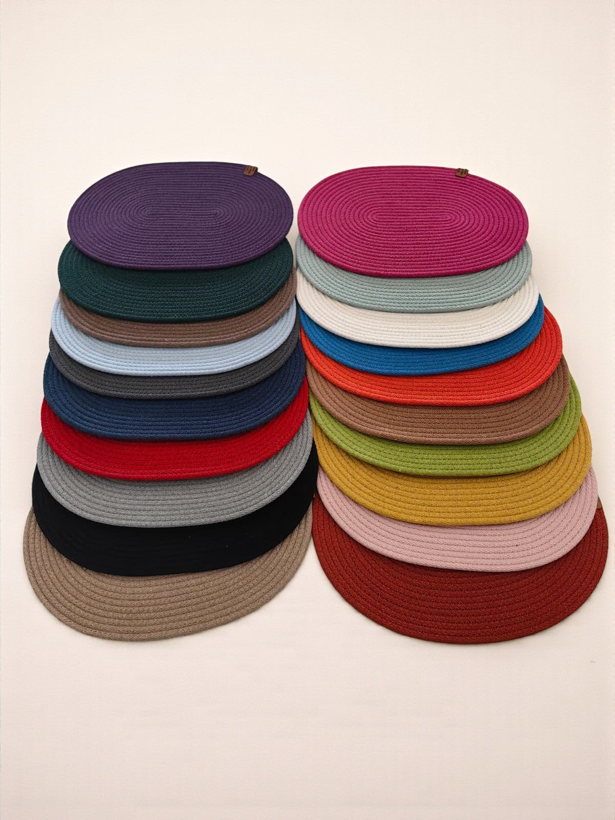 Oval Cotton Rope Placemats - Colorful Dining Table Mats, Decorative Placemats for Dining Table Décor