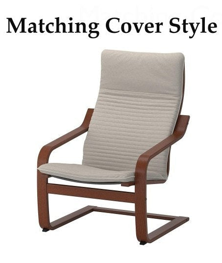 Custom Made Poang Armchair Cover - Ikea Poäng Chair Cushion Slipcover, Upholstery Fabric Seat Pads (ONLY COVER)