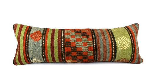 12x36 Kilim Pillow Cover Decorative Ethnic Vintage Long Lumbar Cushion A3248