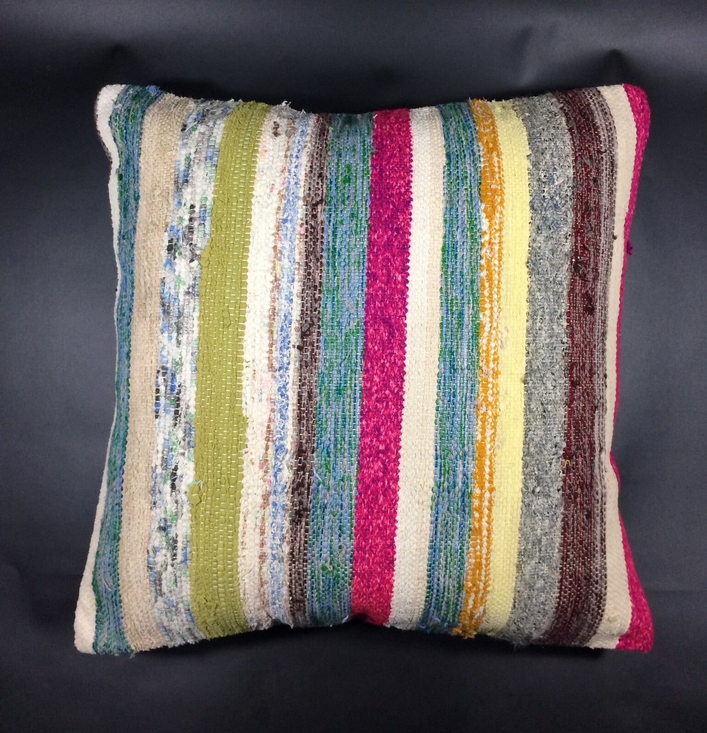 18"x18" Kilim Pillow Cover  Handmade Turkish Vintage Cushion Tribal Lumbar 627