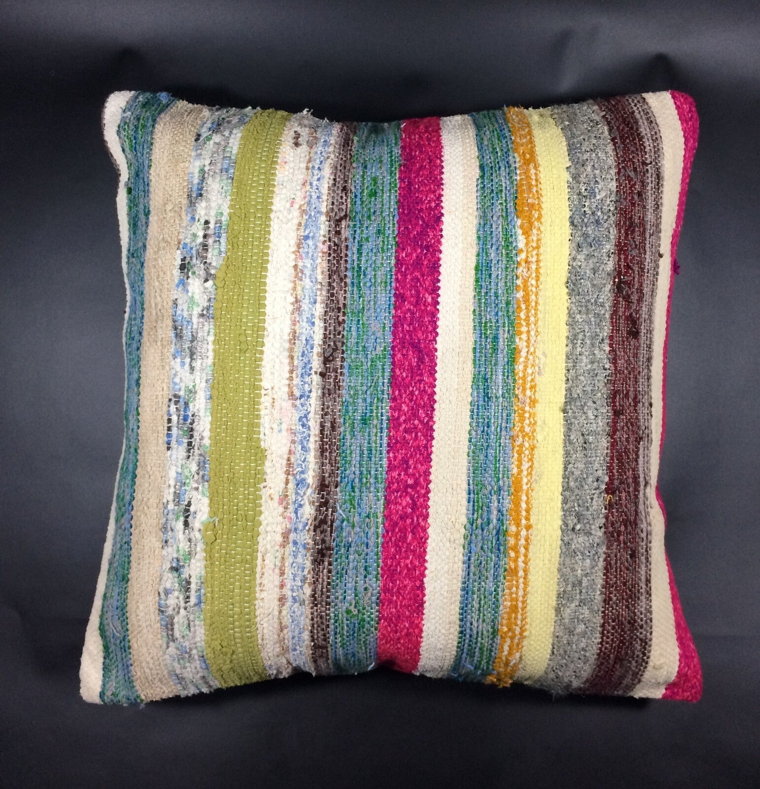 18"x18" Kilim Pillow Cover  Handmade Turkish Vintage Cushion Tribal Lumbar 627