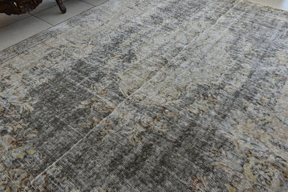 Large Turkish Rug 7.8x6.1 ft Vintage Rug Faded Oushak Rug Living Room Carpet B25