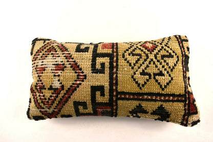 8x16 Kilim Pillow Cover Vintage Tribal Oushak Kilim Ethnic Lumbar Cover A3000