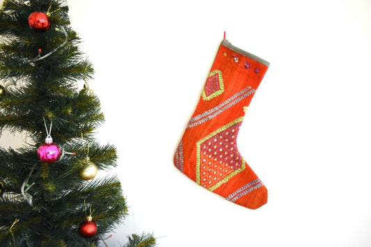 Vintage Christmas Decoration Kilim Christmas Stocking  Xmas Santa Socks S115