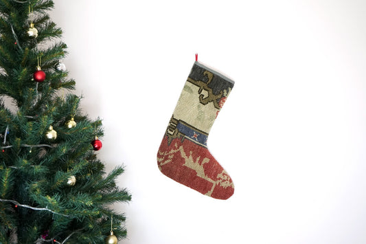 Vintage Christmas Decoration Kilim Christmas Stocking  Xmas Santa Socks S377