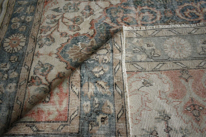 Large Oushak Rug 10x6 ft Vintage Rug Faded Turkish Rug Living Room Carpet B12