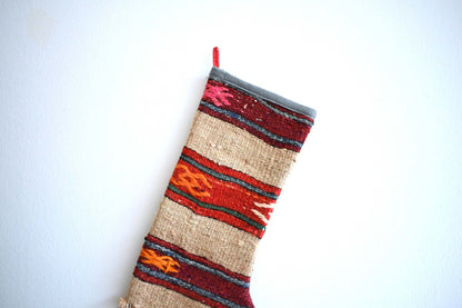 Christmas Stocking Kilim Christmas Sock Rug Gift Stocking Xmas Decor Socks S18