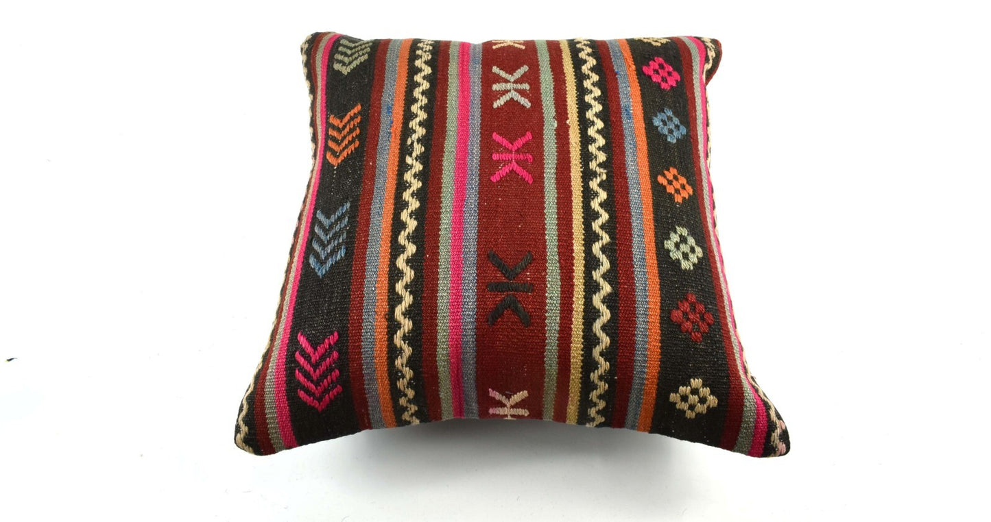 20x20 Kilim Pillow Cover Handmade Vintage Oushak Kilim Cushion Cover 3540