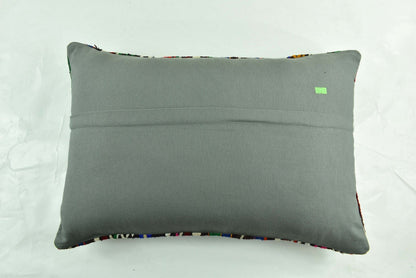 Kilim Pillow Cover 16x24 Tribal Vintage Turkish Carpet Lumbar Pillow Cover 3103