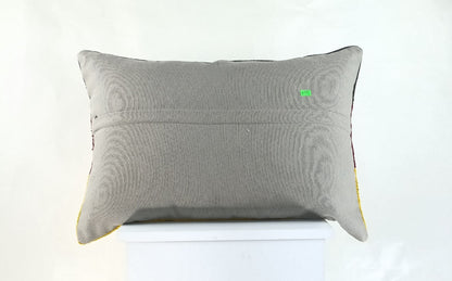 Kilim Pillow Cover 16x24 Tribal Vintage Turkish Carpet Lumbar Pillow Cover A996