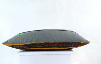 Kilim Pillow Cover 12x24 Handmade Turkish Traditional Oushak Lumbar Cushion E932