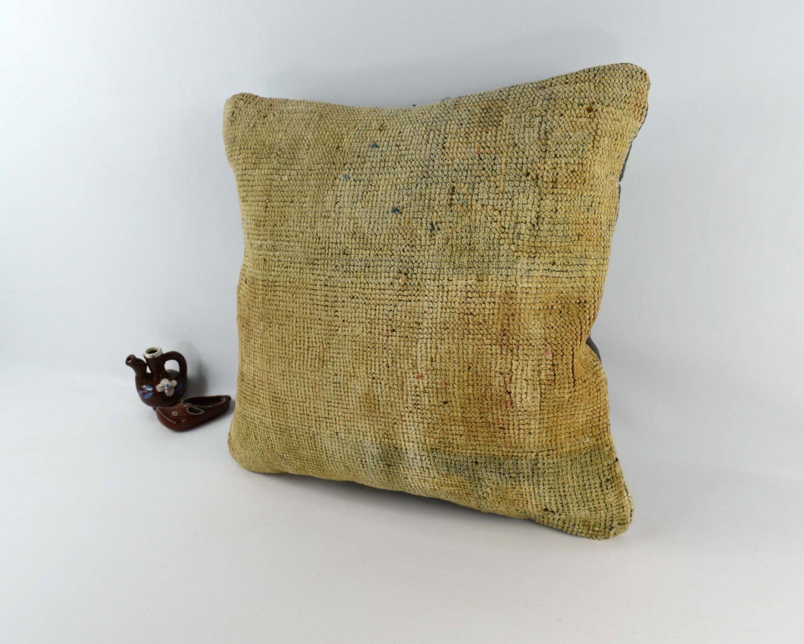 Kilim Pillow Cover 18x18 Handmade Turkish Ethnic Vintage Lumbar Cushion A3102