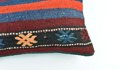 Kilim Lumbar Pillow Cover 10x20 Decorative Sofa Couch Handmade Cushion A1776