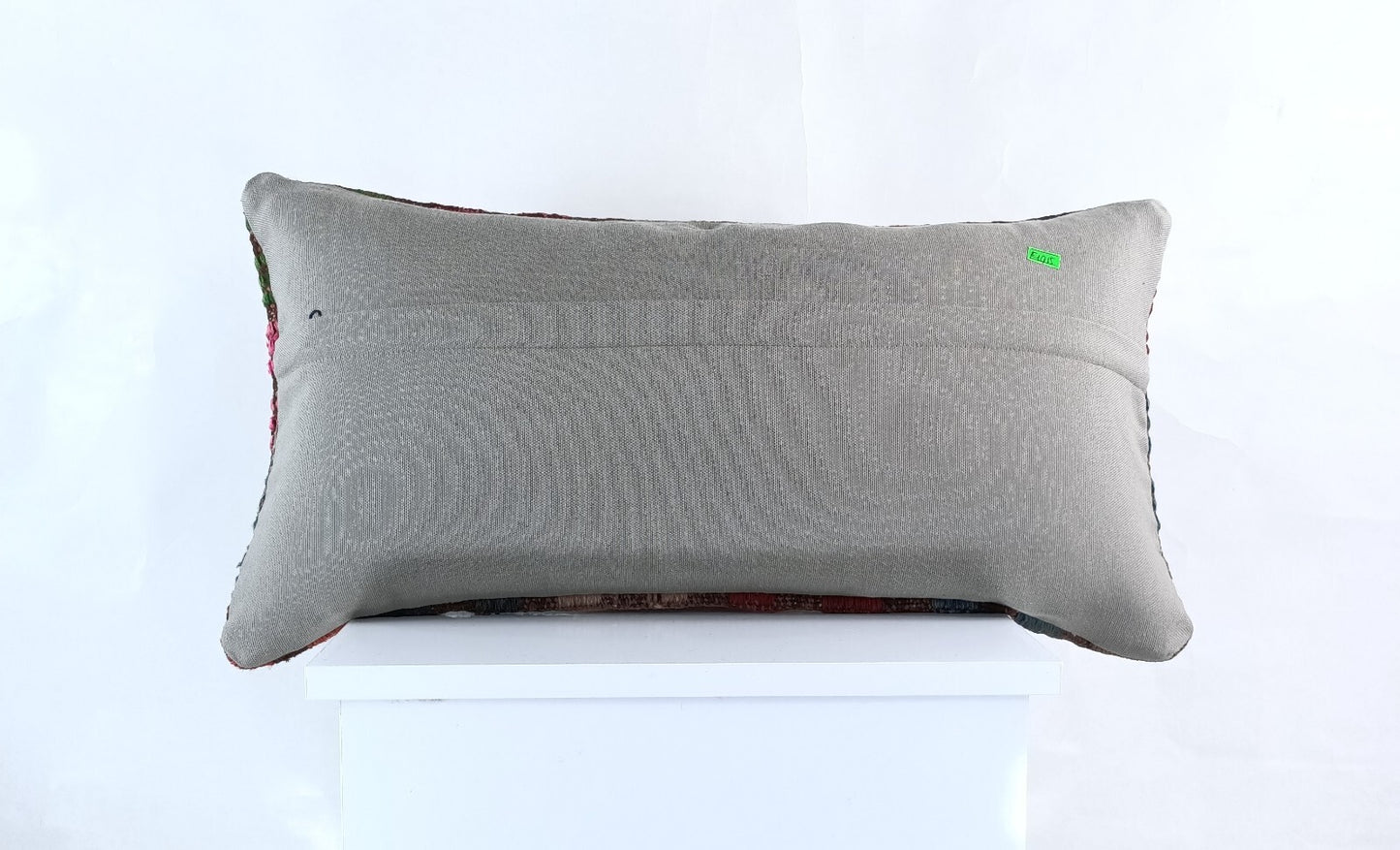 Handmade Turkish Kilim Pillow Cover 12x24 Ethnic Boho Sofa Lumbar Cushion E1015