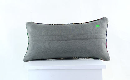10x20 Kilim Lumbar Pillow Cover Vintage Ethnic Oushak Kilim Pillow Cover E1112