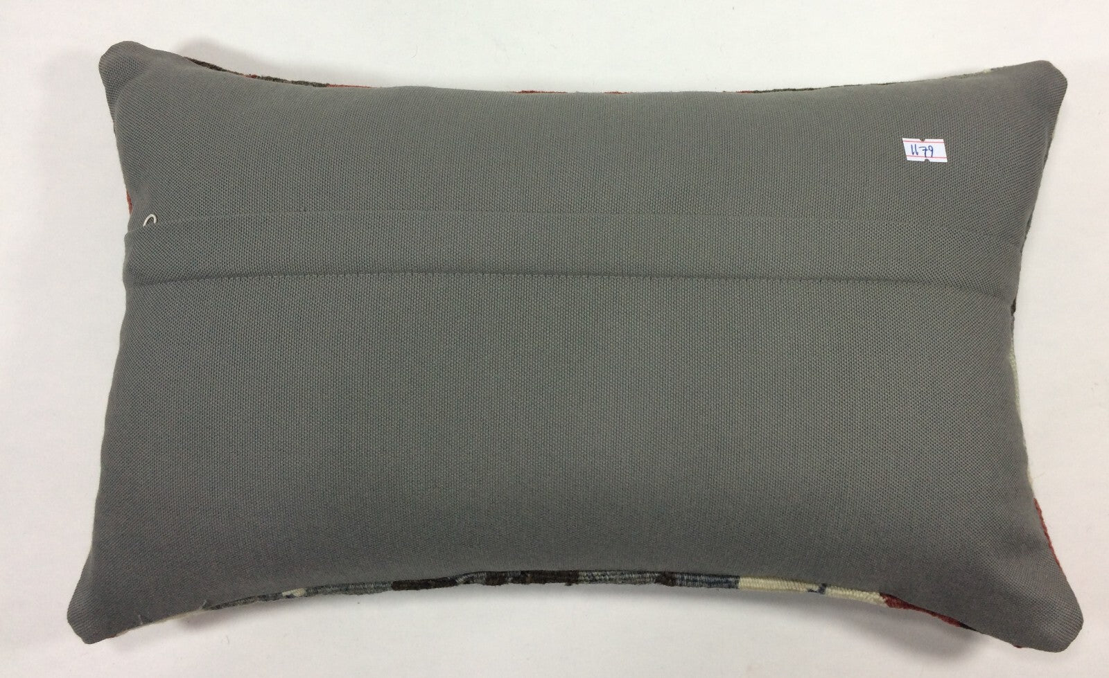 Kilim Pillow Cover 12x20 Handmade Turkish Rug Boho Ethnic Lumbar Cushion 1179