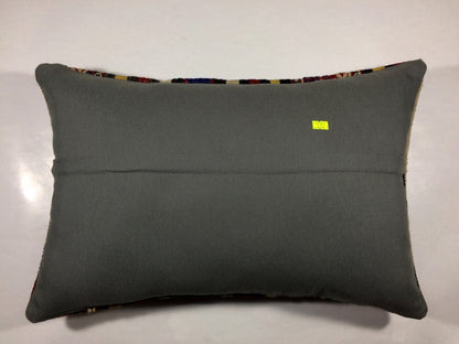 Kilim Pillow Cover 16x24 Tribal Vintage Turkish Carpet Lumbar Pillow Cover 297